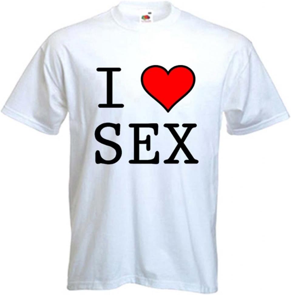 I Love Sex Men's T-Shirt (Small) White : Amazon.co.uk: Fashion